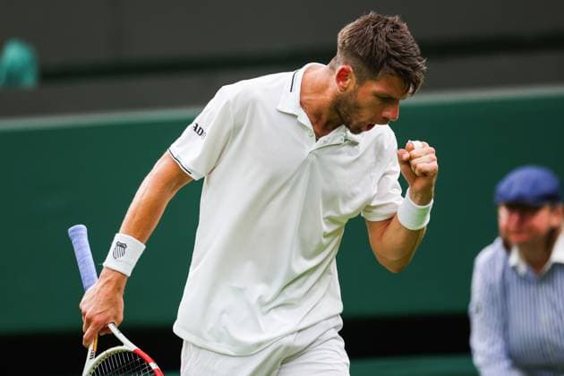 Mandatory Credit: Photo by Ella Ling Shutterstock (13995851cx) Cameron Norrie celebrates Wimbledon Tennis Championships, Day 2, The All England Lawn Tennis and Croquet Club, London, UK - 04 Jul 2023 Wimbledon Tennis Championships, Day 2, The All England Lawn Tennis and Croquet Club, London, UK - 04 Jul 2023  Copyright: xEllaxLing Shutterstockx 13995851cx