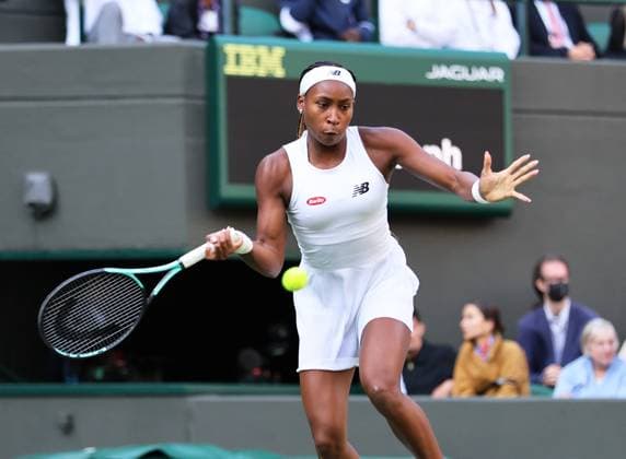 TENNIS - Wimbledon 2023 LONDON,ENGLAND,04.JUL.23 - TENNIS - WTA, Tennis Damen Tour, Wimbledon, Grand Slam. Image shows Coco Gauff (USA).  GEPAxpictures xAlanxGrieves