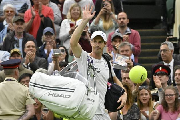 Sport Bilder des Tages Tennis : Wimbledon 2023 - Angleterre - Andy Murray - Angleterre Tennis : Wimbledon 2023 - Angleterre- 04 07 23 ChrysleneCaillaud Panoramic  
