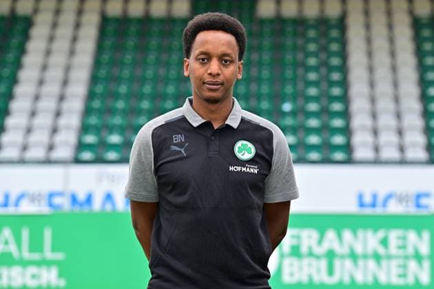 04 07 2023 SpVgg Greuther Fürth Kleeblatt Spielvereinigung 2 Fussball Bundesliga Saison 2023 2024 photo appointment portrait appointment presentation press appointment single photo portrait portrait head picture Benjamin Ngarambe Physio SpVgg Greuther Fürth