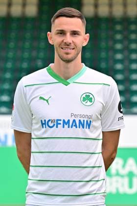 04 07 2023 SpVgg Greuther Fürth cloverleaf Spielvereinigung 2 football Bundesliga season 2023 2024 photo appointment portrait appointment presentation press appointment single photo portrait portrait head shot Branimir Hrgota 10 SpVgg Greuther Fürth