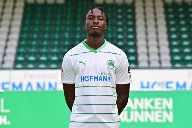 04 07 2023 SpVgg Greuther Fürth Kleeblatt Spielvereinigung 2 Football Bundesliga Season 2023 2024 photo appointment portrait appointment presentation press appointment single photo portrait portrait headshot Dickson Abiama 11, SpVgg Greuther Fürth