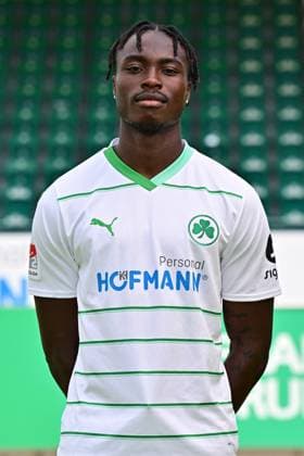 04 07 2023 SpVgg Greuther Fürth Kleeblatt Spielvereinigung 2 Football Bundesliga Season 2023 2024 photo appointment portrait appointment presentation press appointment single photo portrait portrait headshot Dickson Abiama 11, SpVgg Greuther Fürth