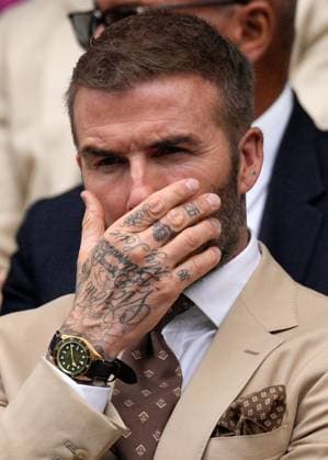 Mandatory Credit: Photo by Dave Shopland Shutterstock (13995910ai) David Beckham watching the action from the Royal Box Wimbledon Tennis Championships, Day 3, The All England Lawn Tennis and Croquet Club, London, UK - 05 Jul 2023 Wimbledon Tennis Championships, Day 3, The All England Lawn Tennis and Croquet Club, London, UK - 05 Jul 2023  Copyright: xDavexShopland Shutterstockx 13995910ai