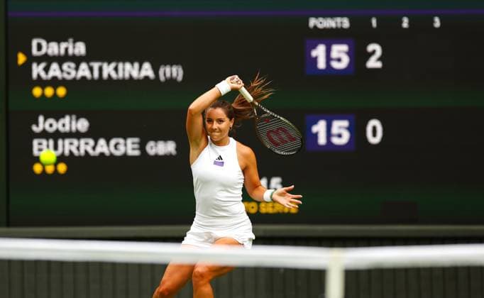Mandatory Credit: Photo by Simon Dael Shutterstock (13995914s) Jodie Burrage Wimbledon Tennis Championships, Day 3, The All England Lawn Tennis and Croquet Club, London, UK - 05 Jul 2023 Wimbledon Tennis Championships, Day 3, The All England Lawn Tennis and Croquet Club, London, UK - 05 Jul 2023  Copyright: xSimonxDael Shutterstockx 13995914s