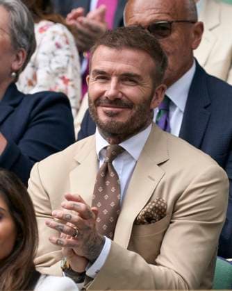 at the 2023 Wimbledon Championships David Beckham watches the action from the Royal box on a rain affected Day Two at the 2023 Wimbledon Championships at the All England Club, London, United Kingdom,, Credit:Peter van den Berg Avalon United Kingdom, England, London, All England Lawn Tennis and Croquet Club  Copyright: xPeterxvanxdenxBergx xAvalonx PCN_WIMBLEDON_DAVID_BECKHAM_787305703