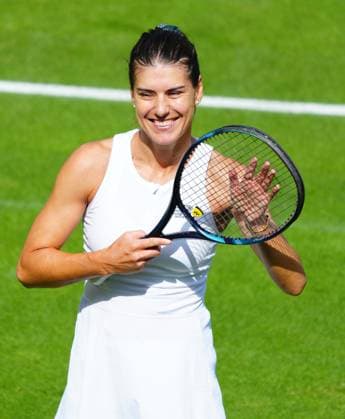 Mandatory Credit: Photo by Javier Garcia Shutterstock (13995913cn) Sorana Cirstea celebrates her first round win Wimbledon Tennis Championships, Day 3, The All England Lawn Tennis and Croquet Club, London, UK - 05 Jul 2023 Wimbledon Tennis Championships, Day 3, The All England Lawn Tennis and Croquet Club, London, UK - 05 Jul 2023  Copyright: xJavierxGarcia Shutterstockx 13995913cn