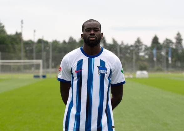 Wilfried Kanga Hertha BSC Hertha BSC 2 Bundesliga, portraits date 2023 2024, 05 07 2023, Copyright: xSebastianxRäppold MatthiasxKochx