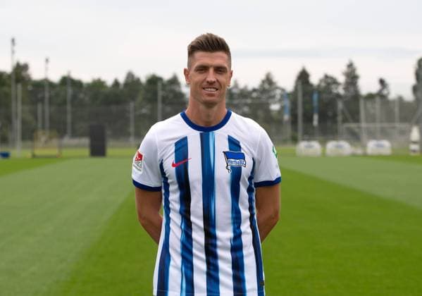 Krzysztof Piatek Hertha BSC Hertha BSC 2 Bundesliga, Porträttermin 2023 2024, 05 07 2023, Copyright: xSebastianxRäppold MatthiasxKochx