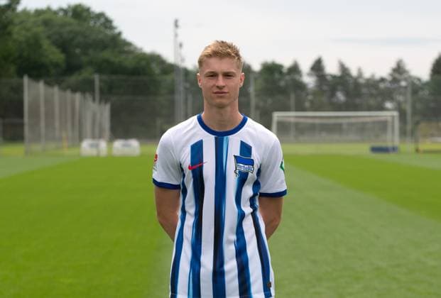 Julian Eitschberger Hertha BSC Hertha BSC 2 Bundesliga, porträttermin 2023 2024, 05 07 2023, Copyright: xSebastianxRäppold MatthiasxKochx