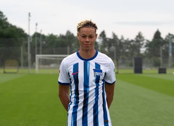 Derry Scherhant Hertha BSC Hertha BSC 2 Bundesliga, Porträttermin 2023 2024, 05 07 2023, Copyright: xSebastianxRäppold MatthiasxKochx