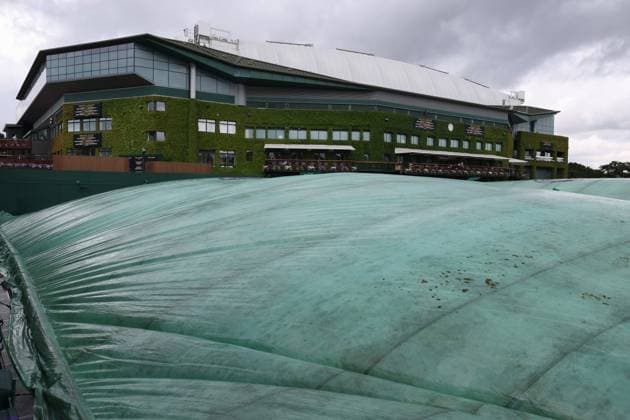 Wimbledon Tag drei 5. Juli 2023, Wimbledon Wimbledon Tennis Championships Tag drei Abdeckungen auf den Außenplätzen Foto Charlotte Wilson Abseits Wimbledon UK  Copyright: xCharlottexWilsonx xOffsidexOffside