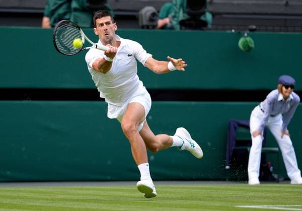 Mandatory Credit: Photo by Dave Shopland Shutterstock (13995910gg) Novak Djokovic during his second round match Wimbledon Tennis Championships, Day 3, The All England Lawn Tennis and Croquet Club, London, UK - 05 Jul 2023 Wimbledon Tennis Championships, Day 3, The All England Lawn Tennis and Croquet Club, London, UK - 05 Jul 2023  Copyright: xDavexShopland Shutterstockx 13995910gg