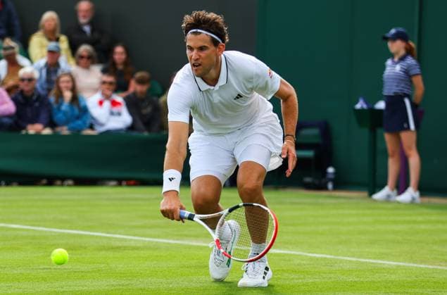 Mandatory Credit: Photo by Ella Ling Shutterstock (13995906an) Dominic Thiem Wimbledon Tennis Championships, Day 3, The All England Lawn Tennis and Croquet Club, London, UK - 05 Jul 2023 Wimbledon Tennis Championships, Day 3, The All England Lawn Tennis and Croquet Club, London, UK - 05 Jul 2023  Copyright: xEllaxLing Shutterstockx 13995906an