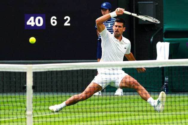Mandatory Credit: Photo by Javier Garcia Shutterstock (13995913ep) Novak Djokovic during his second round match Wimbledon Tennis Championships, Day 3, The All England Lawn Tennis and Croquet Club, London, UK - 05 Jul 2023 Wimbledon Tennis Championships, Day 3, The All England Lawn Tennis and Croquet Club, London, UK - 05 Jul 2023  Copyright: xJavierxGarcia Shutterstockx 13995913ep