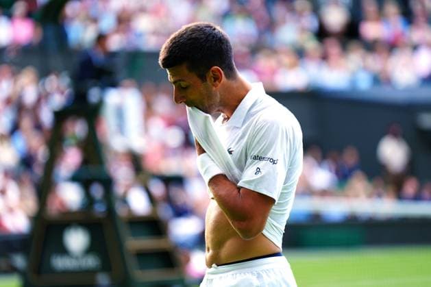 Mandatory Credit: Photo by Javier Garcia Shutterstock (13995913es) Novak Djokovic during his second round match Wimbledon Tennis Championships, Day 3, The All England Lawn Tennis and Croquet Club, London, UK - 05 Jul 2023 Wimbledon Tennis Championships, Day 3, The All England Lawn Tennis and Croquet Club, London, UK - 05 Jul 2023  Copyright: xJavierxGarcia Shutterstockx 13995913es