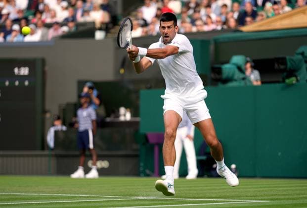 Mandatory Credit: Photo by Dave Shopland Shutterstock (13995910hg) Novak Djokovic during his second round match Wimbledon Tennis Championships, Day 3, The All England Lawn Tennis and Croquet Club, London, UK - 05 Jul 2023 Wimbledon Tennis Championships, Day 3, The All England Lawn Tennis and Croquet Club, London, UK - 05 Jul 2023  Copyright: xDavexShopland Shutterstockx 13995910hg