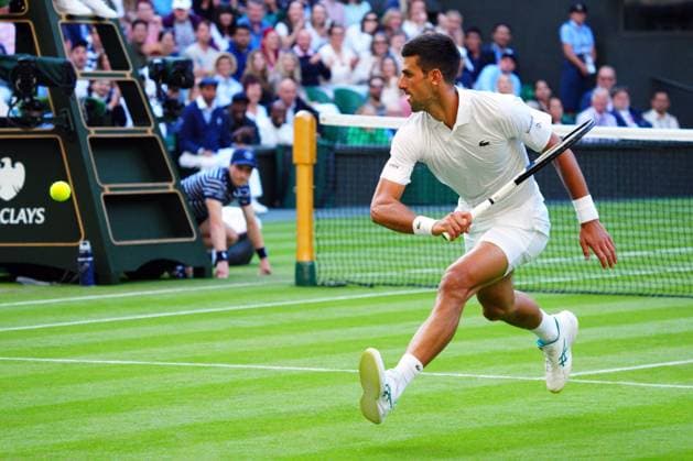 Mandatory Credit: Photo by Javier Garcia Shutterstock (13995913fv) Novak Djokovic during his second round match Wimbledon Tennis Championships, Day 3, The All England Lawn Tennis and Croquet Club, London, UK - 05 Jul 2023 Wimbledon Tennis Championships, Day 3, The All England Lawn Tennis and Croquet Club, London, UK - 05 Jul 2023  Copyright: xJavierxGarcia Shutterstockx 13995913fv