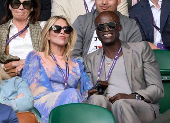 at the 2023 Wimbledon Championships Seal and Laura Strayer watching Djokovic on Day three at the 2023 Wimbledon Championships at the All England Club, London, United Kingdom., Credit:Peter van den Berg Avalon United Kingdom, England, London, All England Lawn Tennis and Croquet Club  Copyright: xPeterxvanxdenxBergx xAvalonx PCN_WIMBLEDON_SEAL_787369437