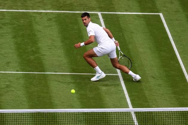 Wimbledon Tag drei 5. Juli 2023, Wimbledon Wimbledon Tennis Championships Tag drei Novak Djokovic SRB Foto Charlotte Wilson Abseits Wimbledon UK  Copyright: xCharlottexWilsonx xOffsidexOffside