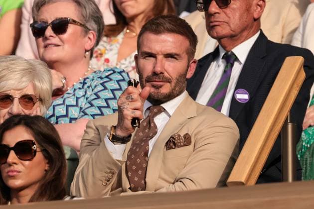 2023 Wimbledon Tournament LONDRES, LO - 05.07.2023: 2023 WIMBLEDON TOURNAMENT - Former football player David Beckham (ING) during Wimbledon Tournament 2023 held in London, England.(ING) during Wimbledon Tournament 2023 held in London, England. (Photo: Andre Chaco Fotoarena) x2397844x  AndrexChaco