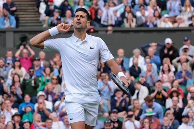2023 Wimbledon Tournament LONDRES, LO - 05.07.2023: 2023 WIMBLEDON TOURNAMENT - Novak Djokovic (SRV) during the 2023 Wimbledon Tournament held in London, England. (Photo: Andre Chaco Fotoarena) x2397880x  AndrexChaco