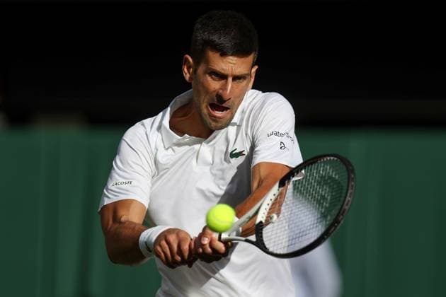 Wimbledon Tag drei 5. Juli 2023, Wimbledon Wimbledon Tennis Championships Tag drei Novak Djokovic SRB Foto Charlotte Wilson Abseits Wimbledon UK  Copyright: xCharlottexWilsonx xOffsidexOffside
