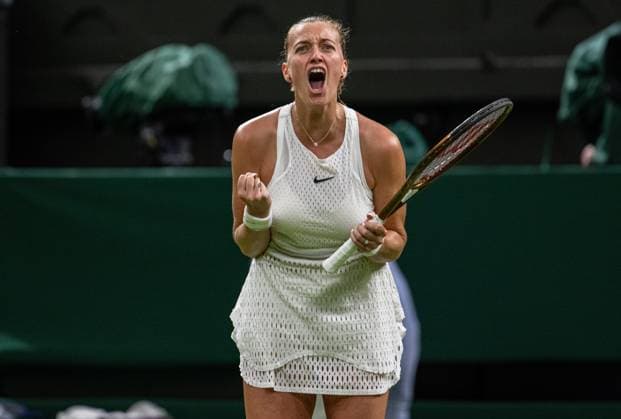 Tennis - Wimbledon Championship 2023 - Day 3 LONDON, ENGLAND - Wednesday, July 5, 2023: Petra Kvitova (CZE) celebrates after the Ladies Singles 1st Round match on Day Three of The Championships Wimbledon 2023 at the All England Lawn Tennis and Croquet Club. LONDON All England Lawn Tennis and Croq GREATER LONDON ENGLAND  Copyright: xKirstenxHolstx P2023-07-05-Wimbledon_Day_3-59