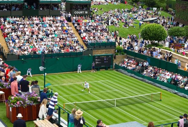 Mandatory Credit: Photo by Simon Dael Shutterstock (13995920ag) Jan Choinski during his second round match Wimbledon Tennis Championships, Day 4, The All England Lawn Tennis and Croquet Club, London, UK - 06 Jul 2023 Wimbledon Tennis Championships, Day 4, The All England Lawn Tennis and Croquet Club, London, UK - 06 Jul 2023  Copyright: xSimonxDael Shutterstockx 13995920ag