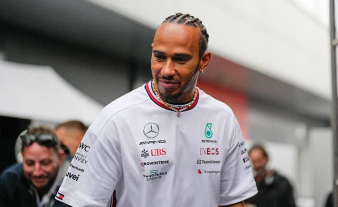 Mandatory Credit: Photo by Dave Shopland Shutterstock (13998246e) Great Britain s Lewis Hamilton on his way to press conference, PK, Pressekonferenz Formula 1 Aramco British Grand Prix, Practice Day, Formula 1, Silverstone Circuit, Northamptonshire, UK - 06 Jul 2023 Formula 1 Aramco British Grand Prix, Practice Day, Formula 1, Silverstone Circuit, Northamptonshire, UK - 06 Jul 2023  Copyright: xDavexShopland Shutterstockx 13998246e