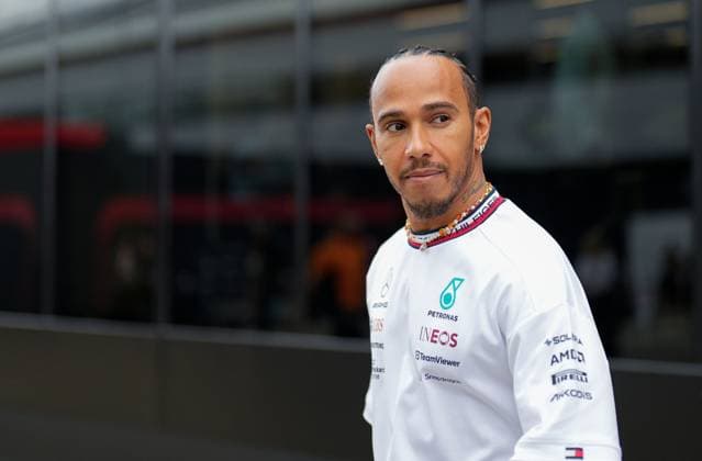 Mandatory Credit: Photo by Dave Shopland Shutterstock (13998246c) Great Britain s Lewis Hamilton on his way to press conference, PK, Pressekonferenz Formula 1 Aramco British Grand Prix, Practice Day, Formula 1, Silverstone Circuit, Northamptonshire, UK - 06 Jul 2023 Formula 1 Aramco British Grand Prix, Practice Day, Formula 1, Silverstone Circuit, Northamptonshire, UK - 06 Jul 2023  Copyright: xDavexShopland Shutterstockx 13998246c