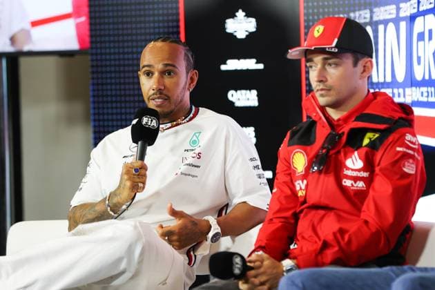 HAMILTON Lewis (gbr), Mercedes AMG F1 Team W13, portrait press conference, PK, Pressekonferenz during the 2023 Formula 1 Aramco British Grand Prix, 10th round of the 2023 Formula One World Championship, WM, Weltmeisterschaft from July 7 to 9, 2023 on the Silverstone Circuit, in Silverstone, United Kingdom  Copyright: xAntoninxVincent DPPI IPAxSportx x xIPAxSportx 0 IPA_IPA39077954