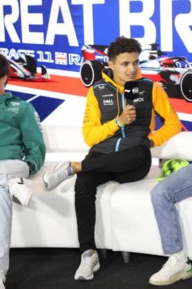 press conference, PK, Pressekonferenz NORRIS Lando (gbr), McLaren F1 Team MCL36, portrait during the 2023 Formula 1 Aramco British Grand Prix, 10th round of the 2023 Formula One World Championship, WM, Weltmeisterschaft from July 7 to 9, 2023 on the Silverstone Circuit, in Silverstone, United Kingdom - F1 - BRITISH GRAND PRIX 2023 DPPI Panoramic  00123024_AV6_1157 