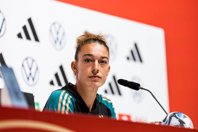 Sport Themen der Woche KW27 Abschlusspressekonferenz DFB Frauen; 06.07.2023 Felicitas Rauch (Deutschland, 17) Abschlusspressekonferenz DFB Frauen, Herzogenaurach, adidas Homeground *** Final Press Conference DFB Women 06 07 2023 Felicitas Rauch Germany, 17 Final Press Conference DFB Women, Herzogenaurach, adidas Homeground Copyright: xBEAUTIFULxSPORTS Wunderlx