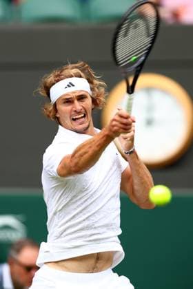 Mandatory Credit: Photo by Simon Dael Shutterstock (13995920bk) Alexander Zverev during his first round match Wimbledon Tennis Championships, Day 4, The All England Lawn Tennis and Croquet Club, London, UK - 06 Jul 2023 Wimbledon Tennis Championships, Day 4, The All England Lawn Tennis and Croquet Club, London, UK - 06 Jul 2023  Copyright: xSimonxDael Shutterstockx 13995920bk