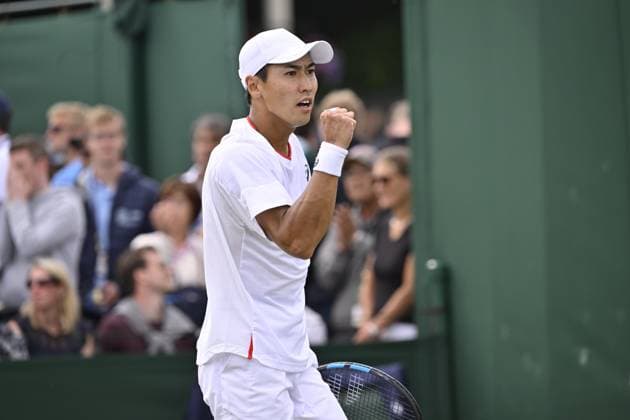 Tennis : Wimbledon 2023 - Angleterre - Yosuke Watanuke - Japon Tennis : Wimbledon 2023 - Angleterre- 06 07 23 ChrysleneCaillaud Panoramic  