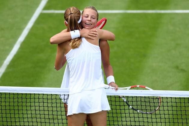Mandatory Credit: Photo by Simon Dael Shutterstock (13995920ch) Anett Kontaveit after defeat in her second round match against Marie Bouzkova. The 27-year-old Estonian player has announced that she will retire after the tournament due to a back injury Wimbledon Tennis Championships, Day 4, The All England Lawn Tennis and Croquet Club, London, UK - 06 Jul 2023 Wimbledon Tennis Championships, Day 4, The All England Lawn Tennis and Croquet Club, London, UK - 06 Jul 2023  Copyright: xSimonxDael Shutterstockx 13995920ch