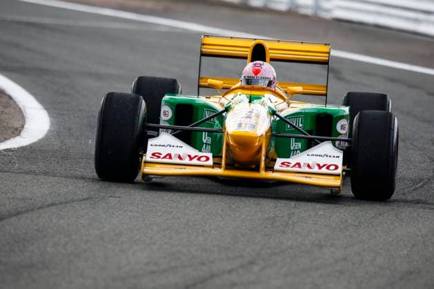 Benetton B193 during the 2023 Formula 1 Aramco British Grand Prix, 10th round of the 2023 Formula One World Championship, WM, Weltmeisterschaft from July 7 to 9, 2023 on the Silverstone Circuit, in Silverstone, United Kingdom - F1 - BRITISH GRAND PRIX 2023 DPPI Panoramic  00123024__R3_4738 
