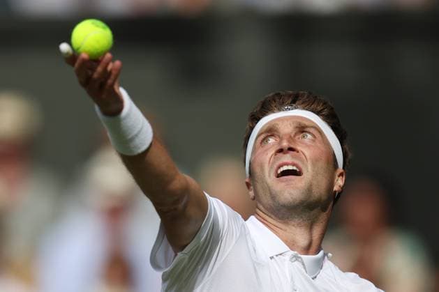 Wimbledon Tag Vier 6. Juli 2023, Wimbledon Wimbledon Tennis Championships Tag Vier Liam Broady GBR schlägt gegen Casper Ruud NOR in der 2. Runde des Gentlemen s Singles auf Foto Charlotte Wilson Offside Wimbledon UK  Copyright: xCharlottexWilsonx xOffsidexOffside