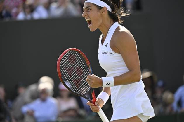 Tennis : Wimbledon 2023 - Angleterre - Caroline Garcia - France Tennis : Wimbledon 2023 - Angleterre- 06 07 23 ChrysleneCaillaud Panoramic  