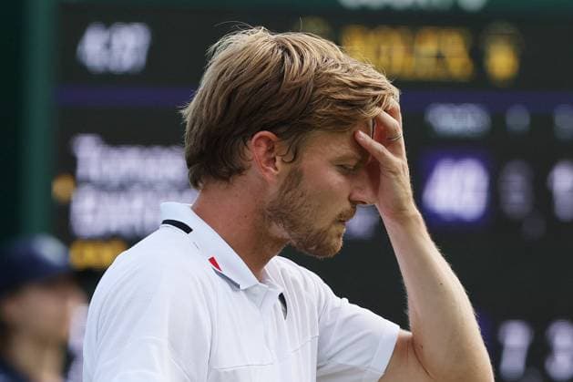 The Championships Wimbledon 2023- DAY 4- 06 07 2023 Great Britain, London, All England Lawn Tennis Club, The Championships Wimbledon 2023 - DAY 4- 06 07 2023 Belgian player David Goffin (BEL) leaves the court after he lost his second round against Tomas Barrios Vera (CHI) in London , All England Lawn Tennis Club at The Championships Wimbledon 2023 LONDON GREAT BRITAIN  Copyright: xMélaniexJeusettex