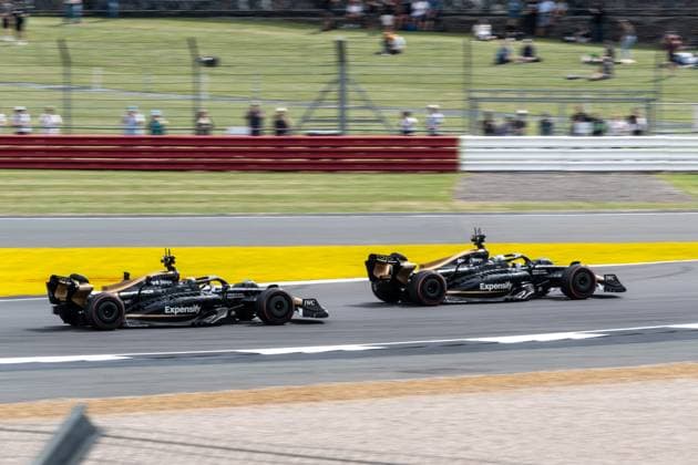 Brad Pitt, Damson Idris, Actor, APXGP British Grand Prix, Silverstone, Motorsport, Formula 1, 06 07 2023 British Grand Prix, Silverstone, Motorsport, Formula 1, 06 07 2023 Towcester. Copyright: xEibner-Pressefoto MarkoxKnabx EP_EER