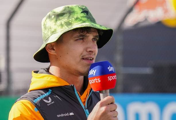 FORMULA 1 ARAMCO BRITISH GRAND PRIX 2023, 06 07 2023 Lando Norris 4 (GBR), McLaren MCL60 Sky Sports interview during the FORMULA 1 ARAMCO BRITISH GRAND PRIX 2023 at Silverstone Circuit, Silverstone, United Kingdom on 6 July 2023 Editorial Use Only Copyright: xEveryxSecondxMediax ESM-0745-0028