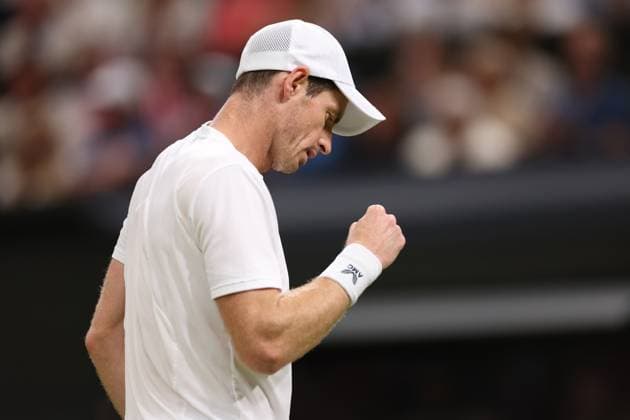 6th July 2023; All England Lawn Tennis and Croquet Club, London, England: Wimbledon Tennis Tournament; Men s singles match, Andy Murray versus Stefanos Tsitsipas;  ActionPlus12527876 ShaunxBrooks