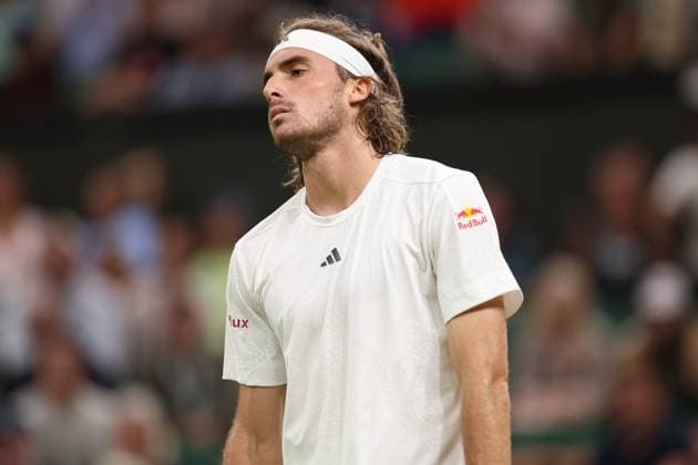 6th July 2023; All England Lawn Tennis and Croquet Club, London, England: Wimbledon Tennis Tournament; Men s singles match, Andy Murray versus Stefanos Tsitsipas;  ActionPlus12527881 ShaunxBrooks