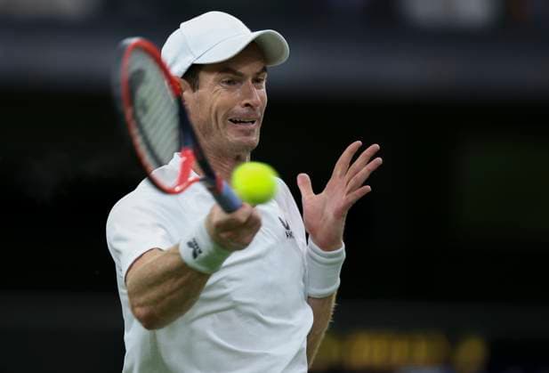 (230707) -- LONDON, July 7, 2023 -- Andy Murray of Britain competes during the men s singles second round match between Andy Murray of Britain and Stefanos Tsitsipas of Greece at Wimbledon tennis Championship in London, Britain, on July 6, 2023. ) (SP)BRITAIN-LONDON-TENNIS-WIMBLEDON-DAY 4 HanxYan 