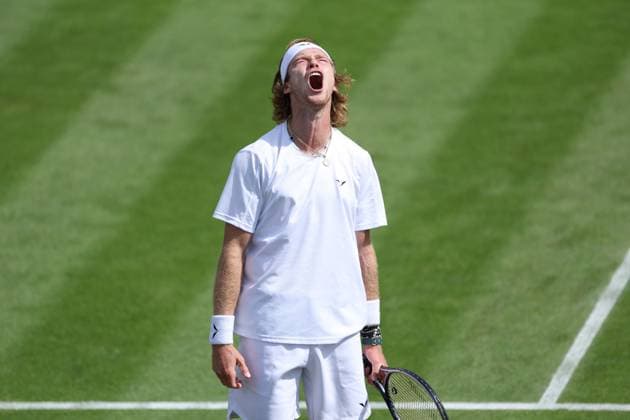 Andrey Rublev (Rus) during the 2023 Wimbledon Championships on July 6, 2023 at All England Lawn Tennis & Croquet Club in Wimbledon, England  Copyright: xAntoinexCouvercelle DPPI IPAxSpox xIPAxSportx 0 IPA_IPA39090931