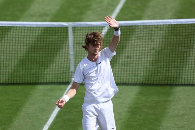 Andrey Rublev (Rus) during the 2023 Wimbledon Championships on July 6, 2023 at All England Lawn Tennis & Croquet Club in Wimbledon, England  Copyright: xAntoinexCouvercelle DPPI IPAxSpox xIPAxSportx 0 IPA_IPA39090932