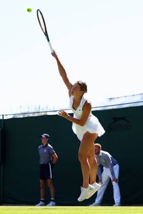 Mandatory Credit: Photo by Simon Dael Shutterstock (13995929l) Marta Kostyuk during her second round match Wimbledon Tennis Championships, Day 5, The All England Lawn Tennis and Croquet Club, London, UK - 07 Jul 2023 Wimbledon Tennis Championships, Day 5, The All England Lawn Tennis and Croquet Club, London, UK - 07 Jul 2023  Copyright: xSimonxDael Shutterstockx 13995929l