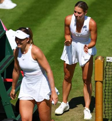 Mandatory Credit: Photo by Simon Dael Shutterstock (13995929w) Marta Kostyuk victorious in her second round match after Paula Badosa retires Wimbledon Tennis Championships, Day 5, The All England Lawn Tennis and Croquet Club, London, UK - 07 Jul 2023 Wimbledon Tennis Championships, Day 5, The All England Lawn Tennis and Croquet Club, London, UK - 07 Jul 2023  Copyright: xSimonxDael Shutterstockx 13995929w
